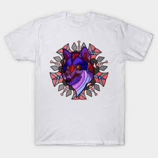 Wolf - Stained Glass Mandala T-Shirt